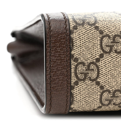 GG Supreme Monogram Web Ophidia Pouch Brown