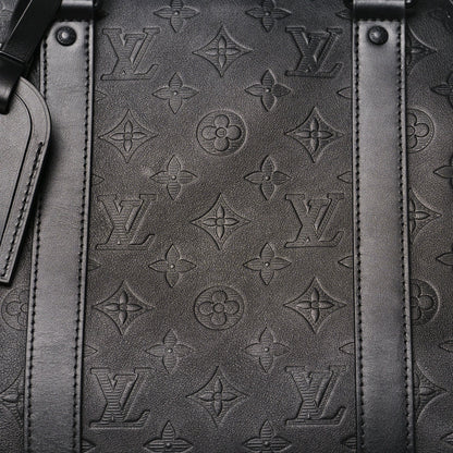 Calfskin Shadow Monogram Keepall Bandouliere 50 Black