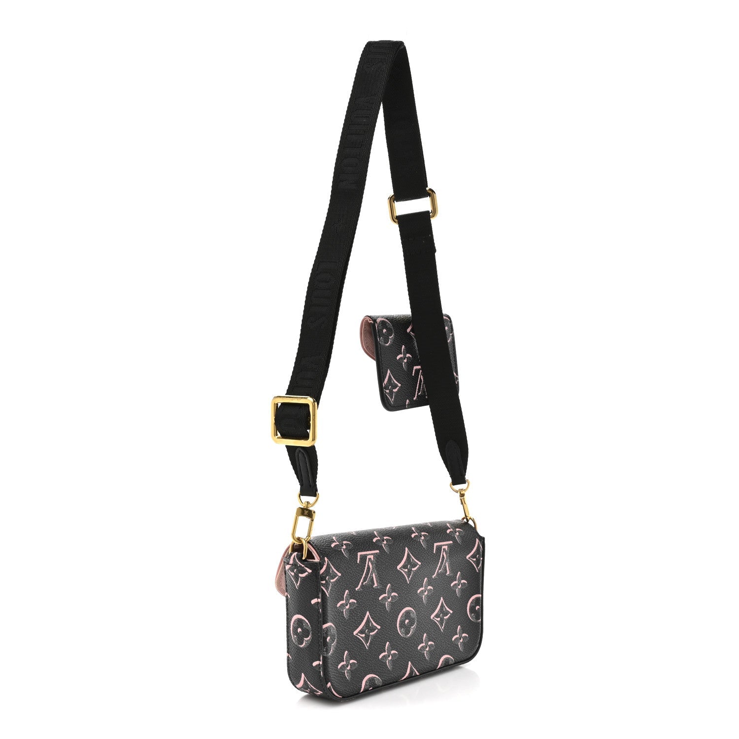 Monogram Fall For You Felicie Strap &amp; Go Black