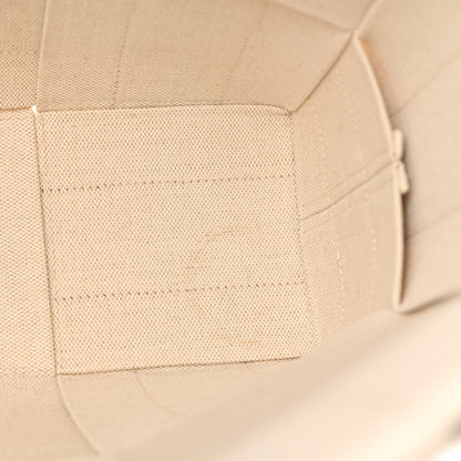 Canvas Nappa Maxi Intrecciato Large Arco Tote Natural Fondant