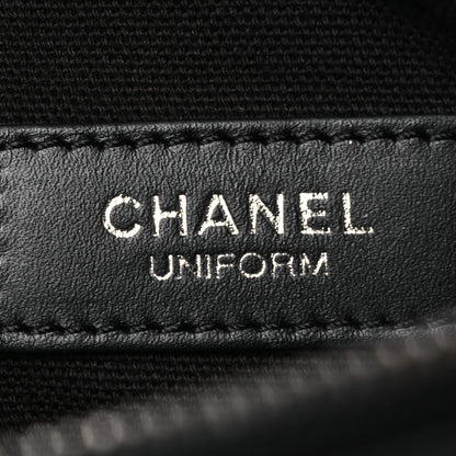Calfskin Quilted Uniform Waist Belt Bag Black