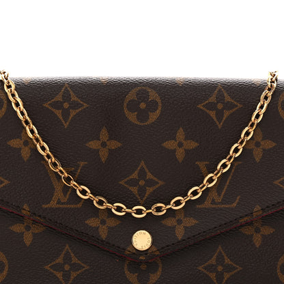 Monogram Pochette Felicie Chain Wallet Fuchsia