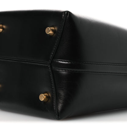 Smooth Shiny Calfskin Monogram Le 37 Small Bucket Bag Black