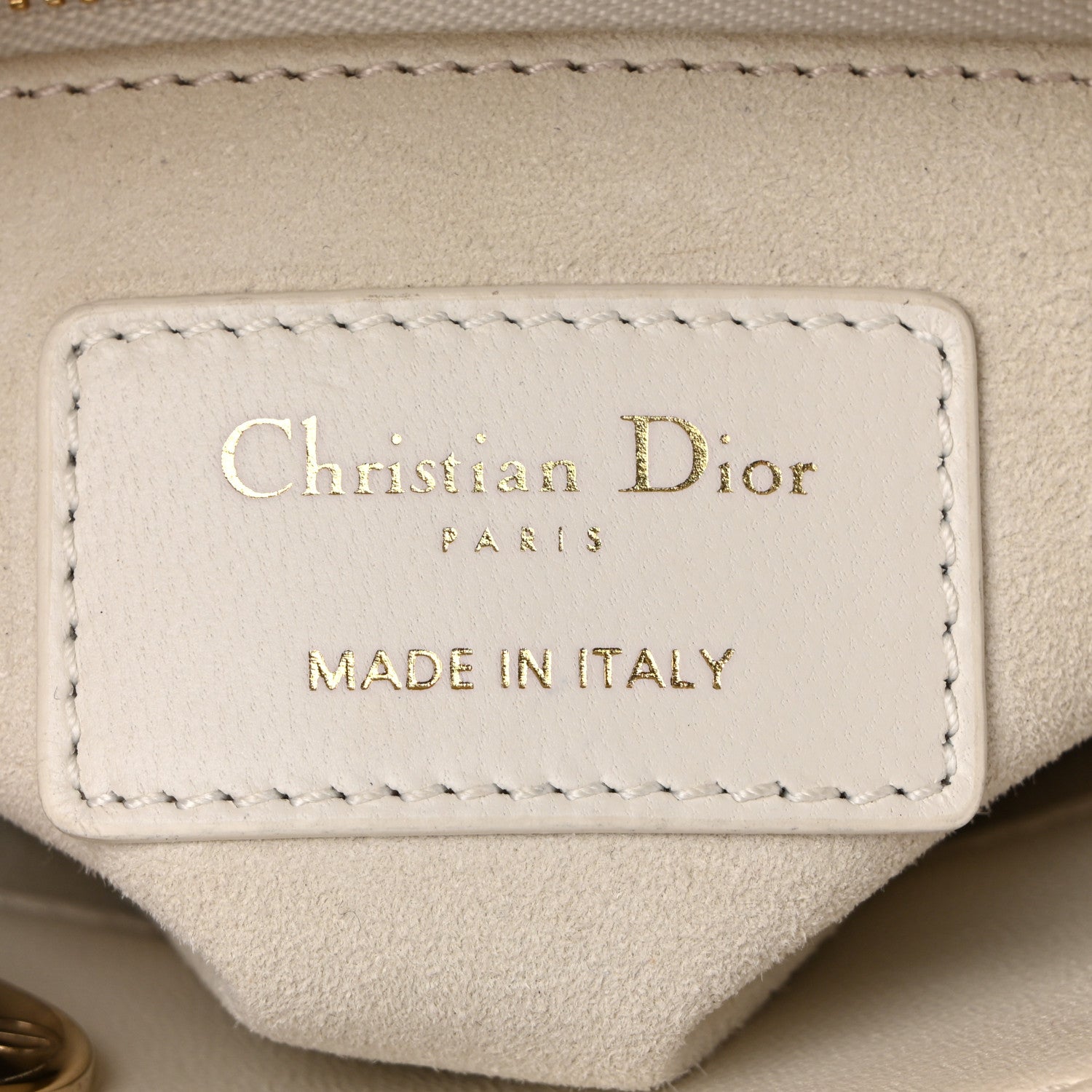 Lambskin Cannage Mini Lady Dior Latte