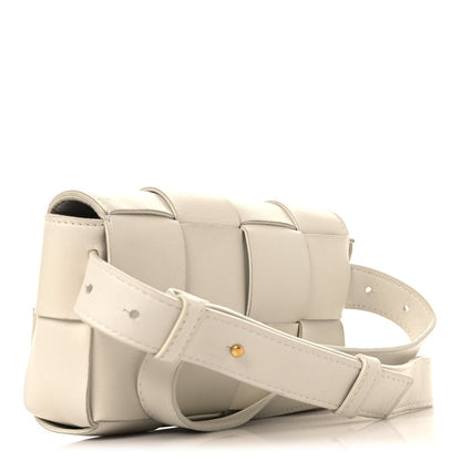 Nappa Maxi Intreccio The Belt Cassette Bag White