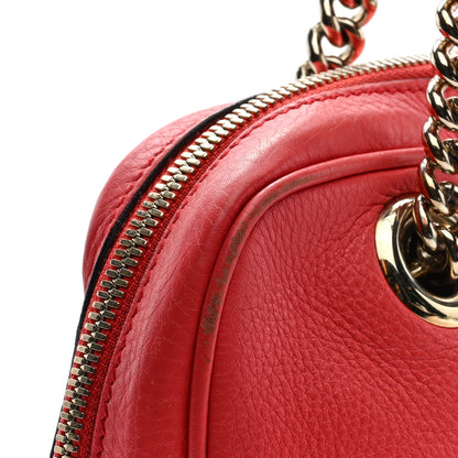 Pebbled Calfskin Small Soho Bowler Begonia Pink
