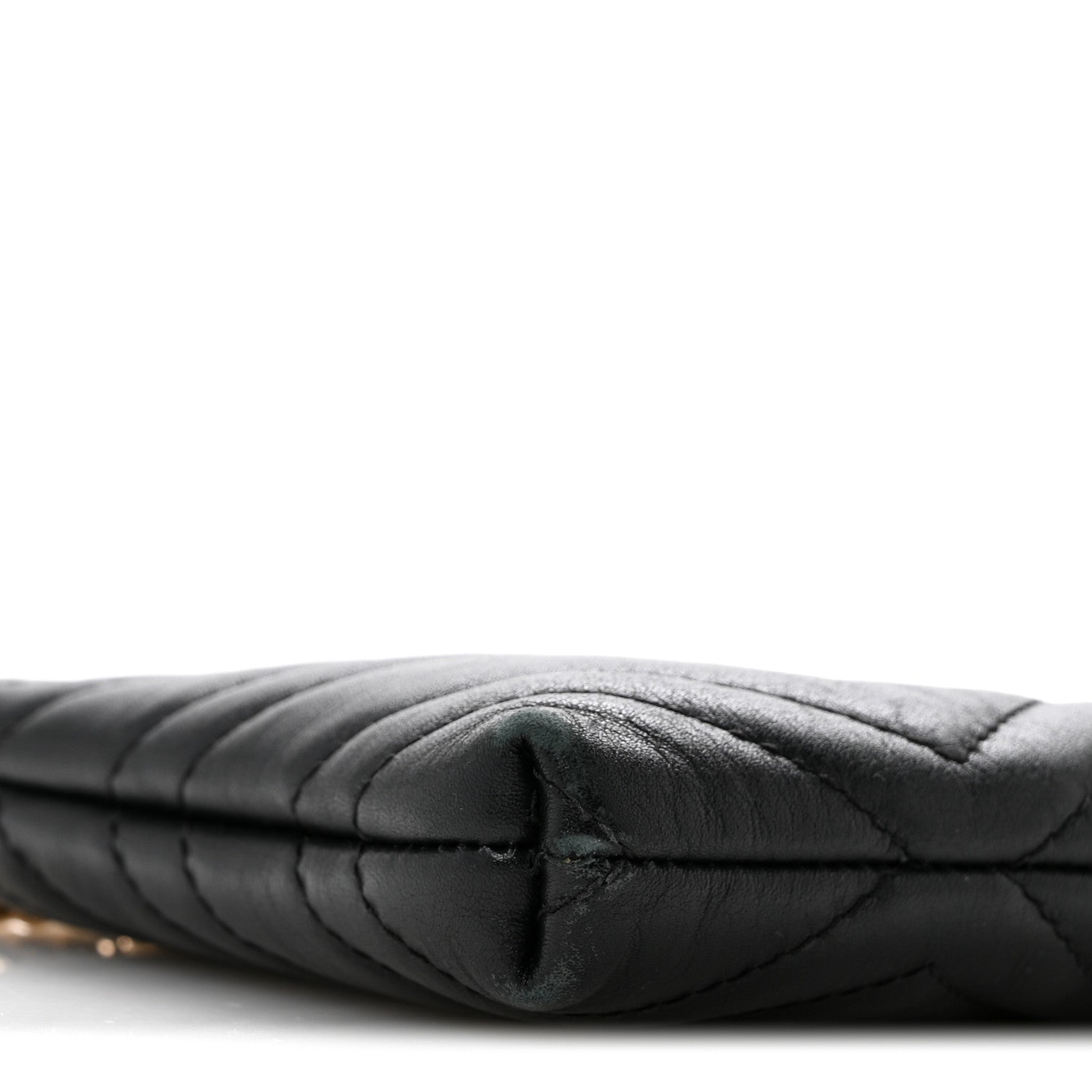 Calfskin Matelasse Mini GG Marmont Chain Bag Black