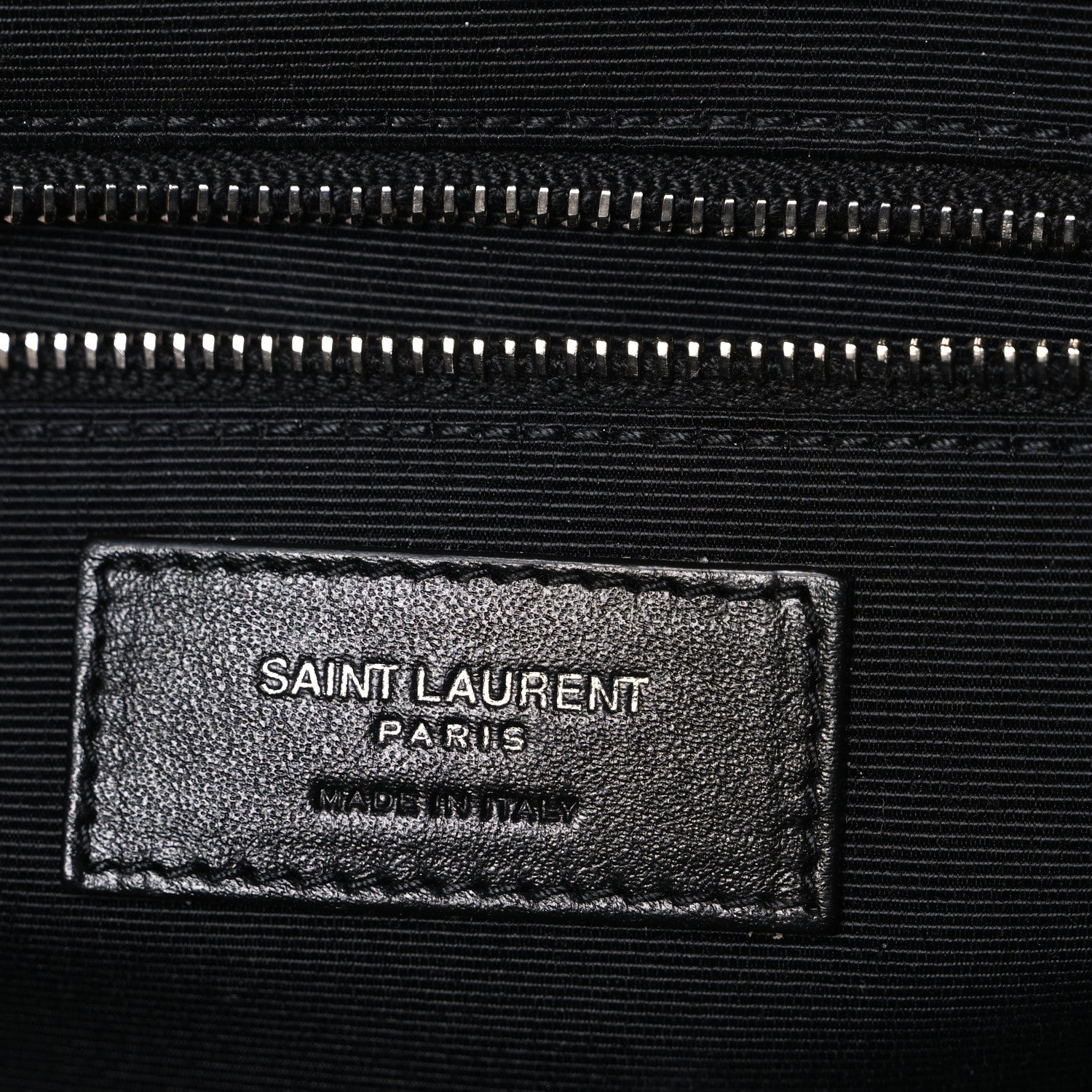 Grain De Poudre Textured Mixed Matelasse Large Triquilt Monogram Satchel Black