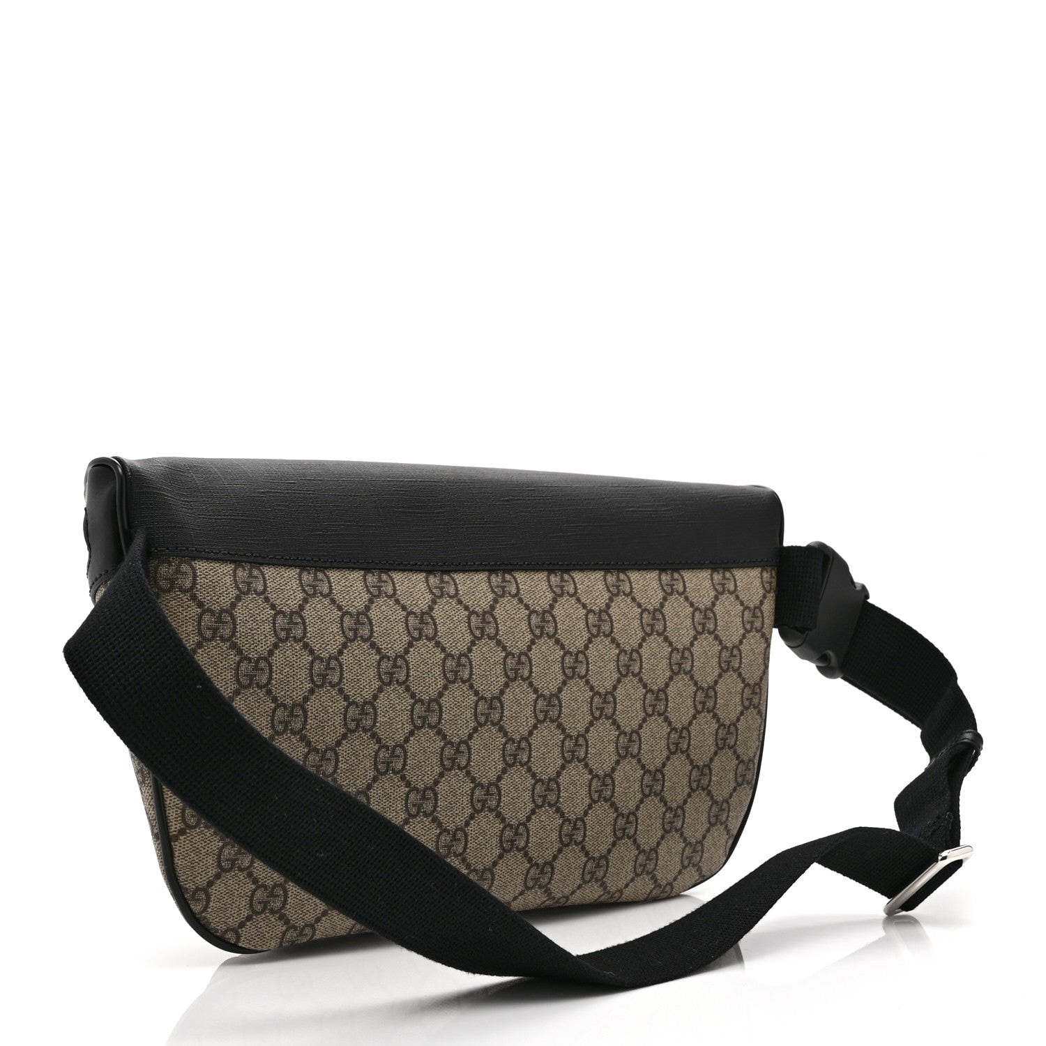 GG Supreme Monogram Large Belt Bag Beige Ebony Black