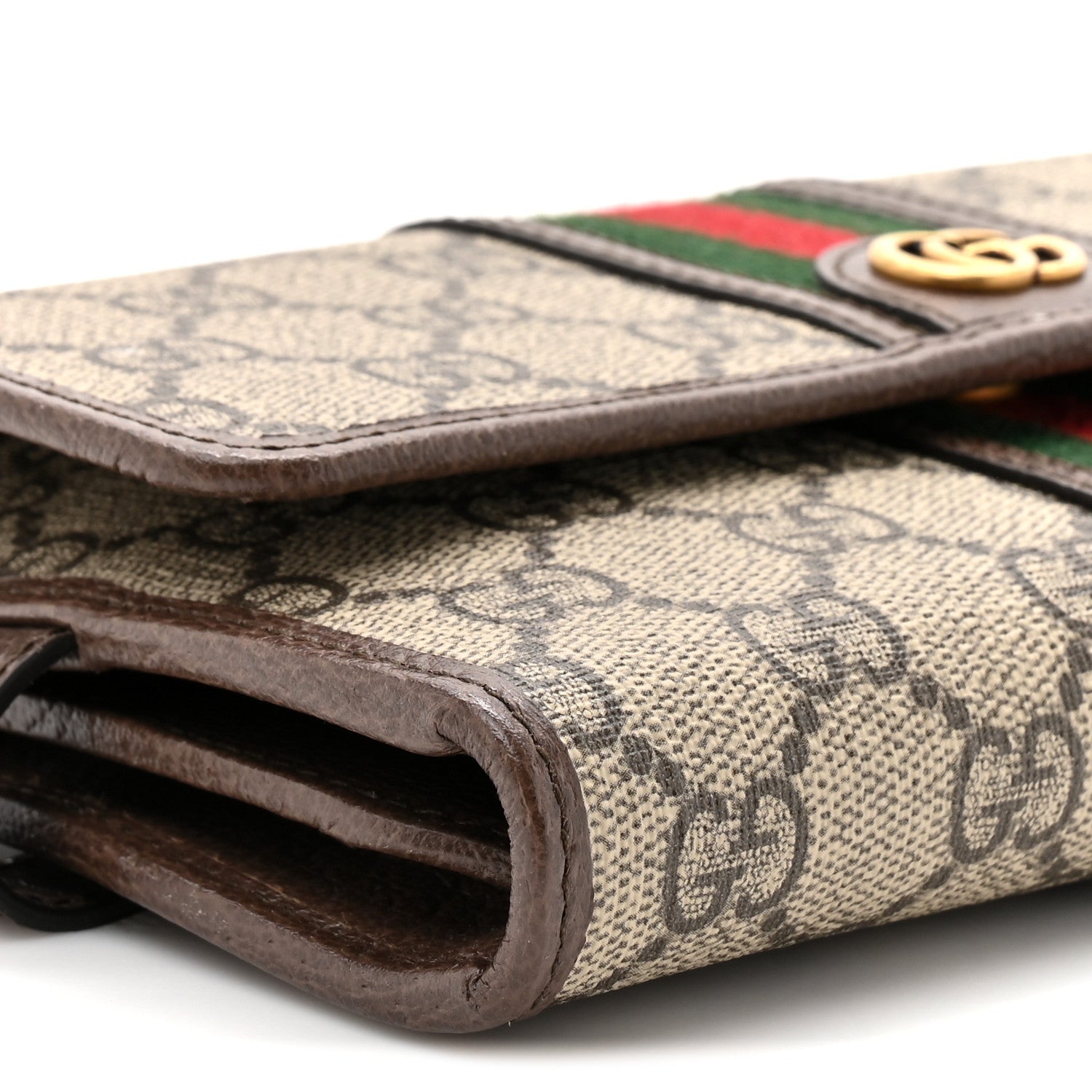GG Supreme Monogram Web Ophidia Crossbody Wallet Beige Ebony New Acero