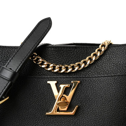 Calfskin Lock and Walk Bucket Black