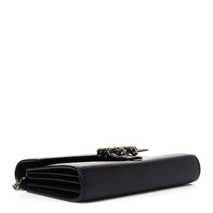Calfskin Mini Dionysus Chain Wallet Black