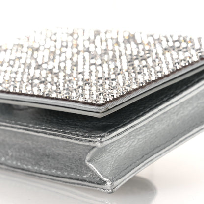 Swarovski Crystal Convertible Belt Bag Silver
