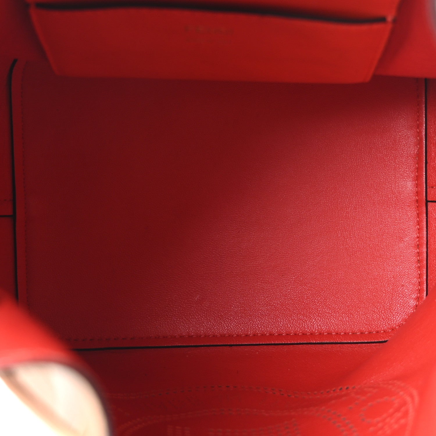 Vitello Grace F is Fendi Stamp Patch Perforated Small Mon Tresor Bucket Bag Nocciola