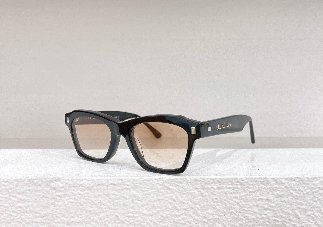 CELINE Rectangular Cat Eye Sunglasses CL40058I Black Women&