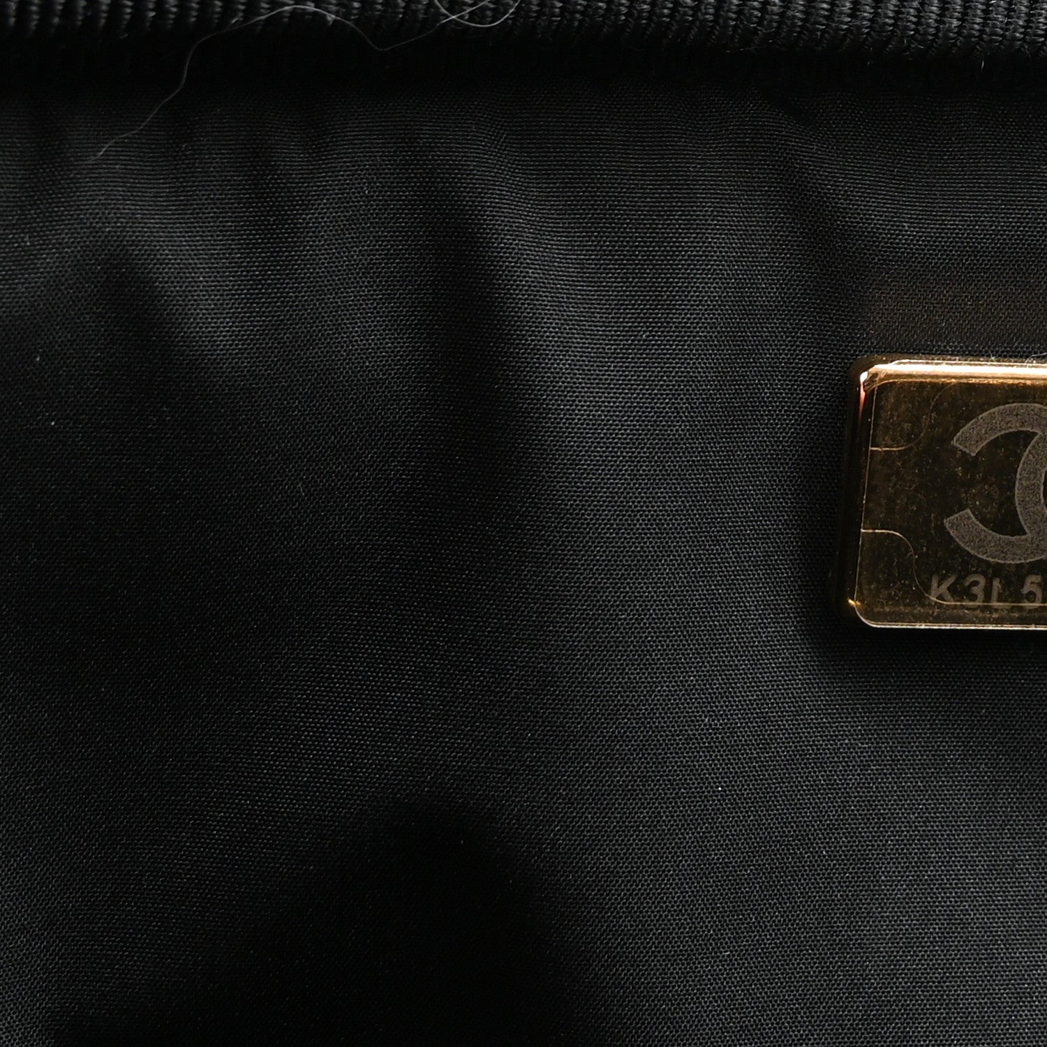 Shiny Grained Calfskin Quilted Large Travel Bowling Bag Black