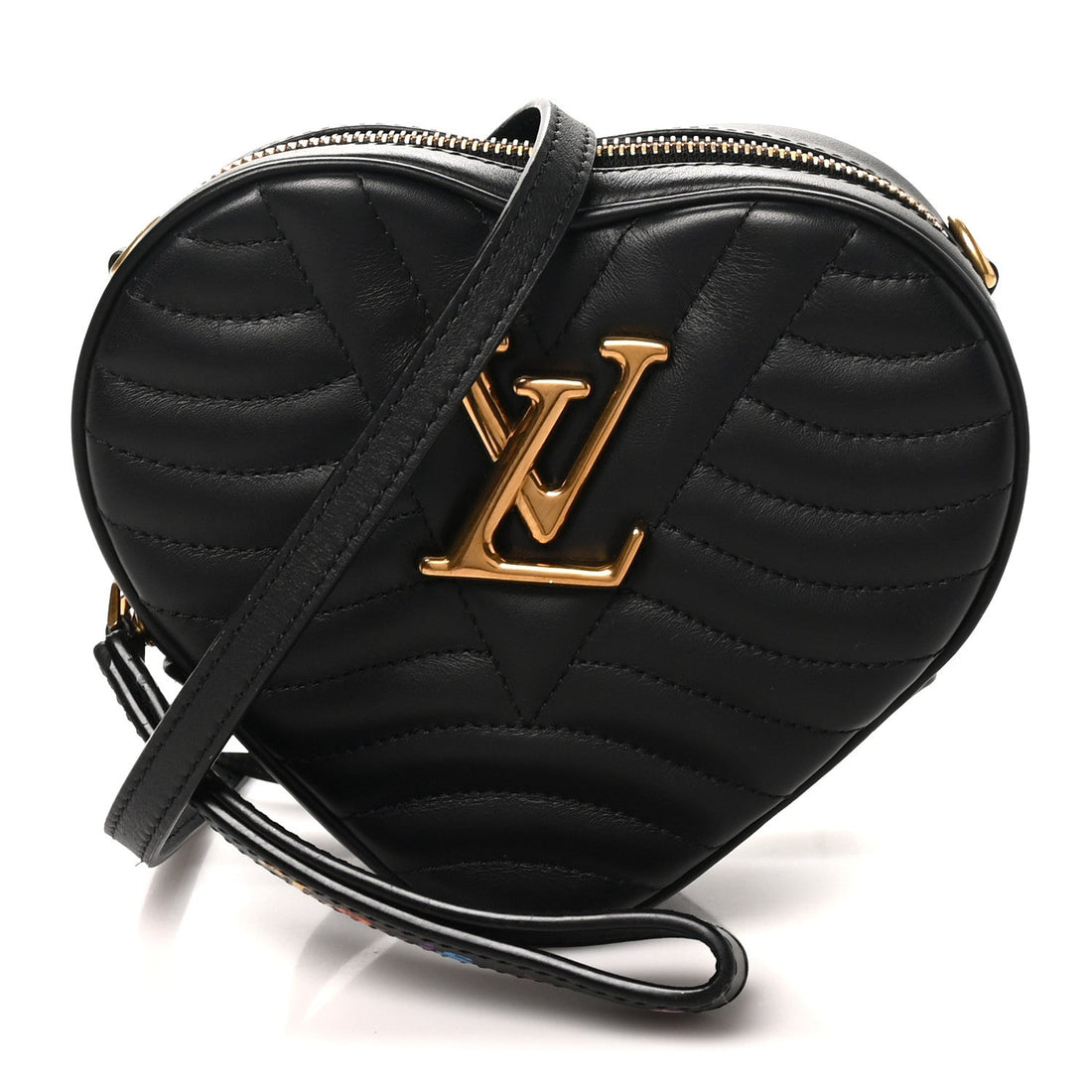 Calfskin New Wave Heart Bag Black