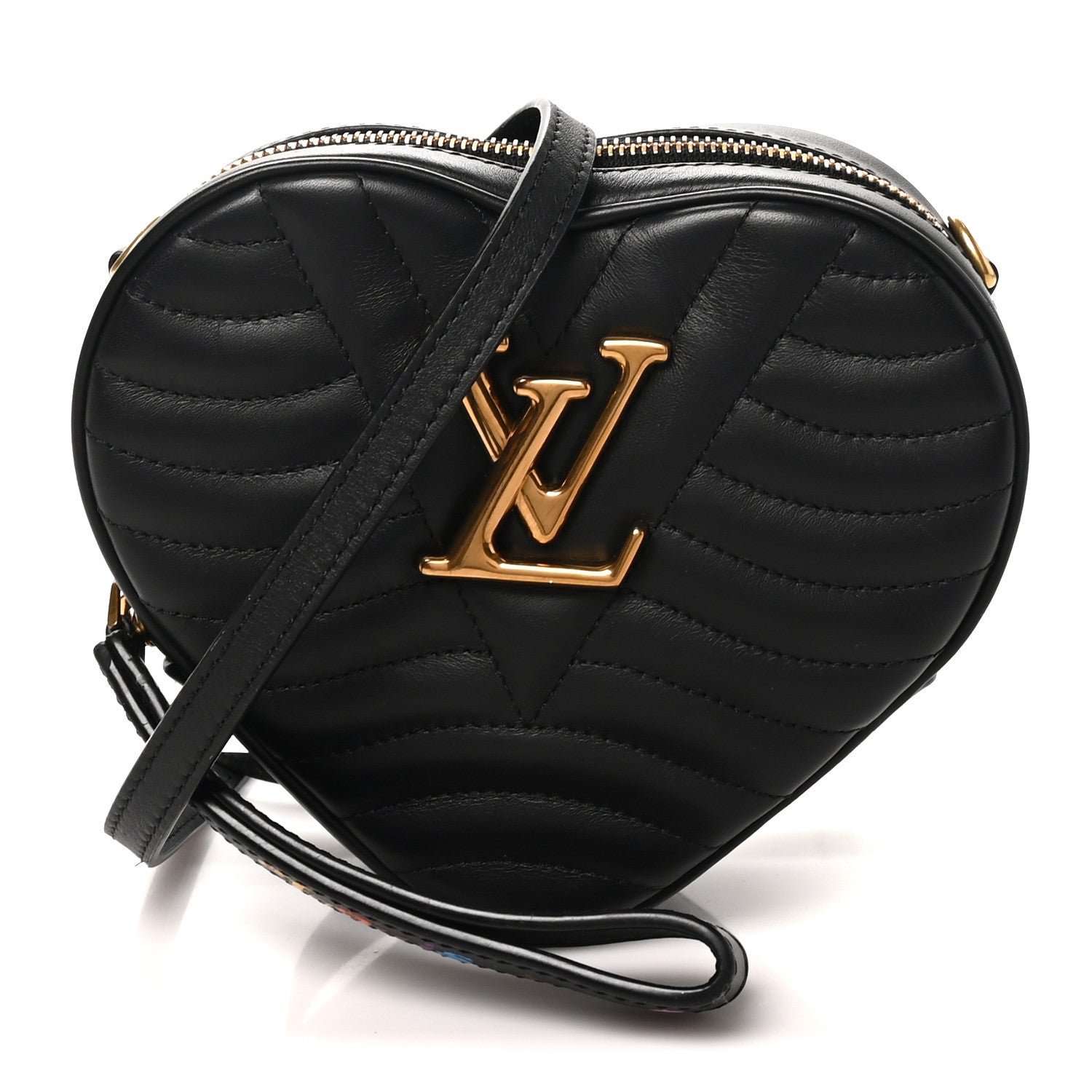 Calfskin New Wave Heart Bag Black