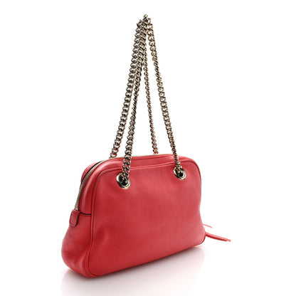 Pebbled Calfskin Small Soho Bowler Begonia Pink