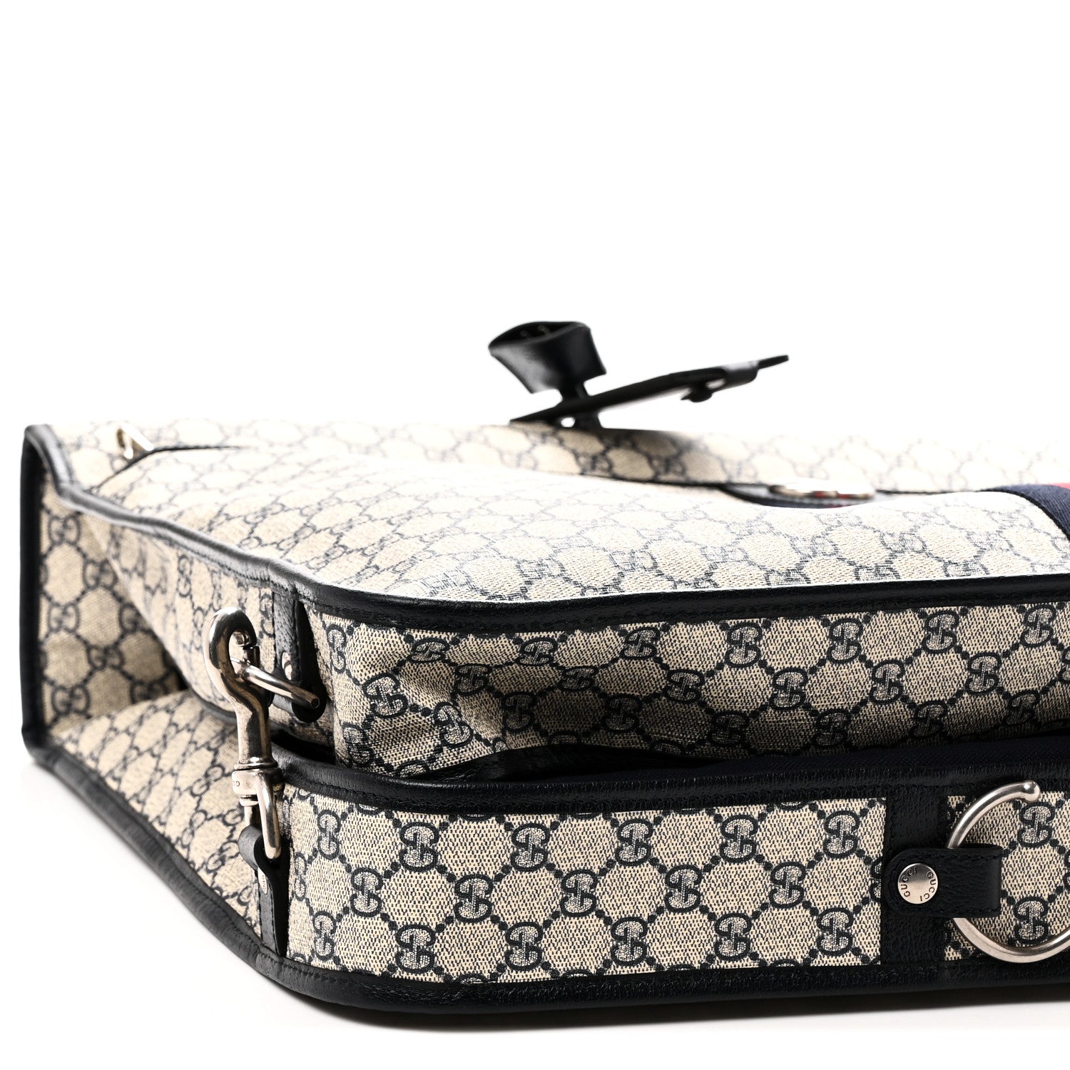 GG Supreme Monogram Web Savoy Garment Bag Beige Blue
