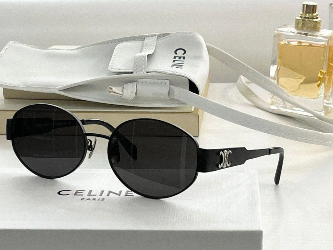 CELINE ovals Triomphe Metal 01 CL40235U 30N Sunglasses ✨