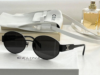 CELINE ovals Triomphe Metal 01 CL40235U 30N Sunglasses ✨
