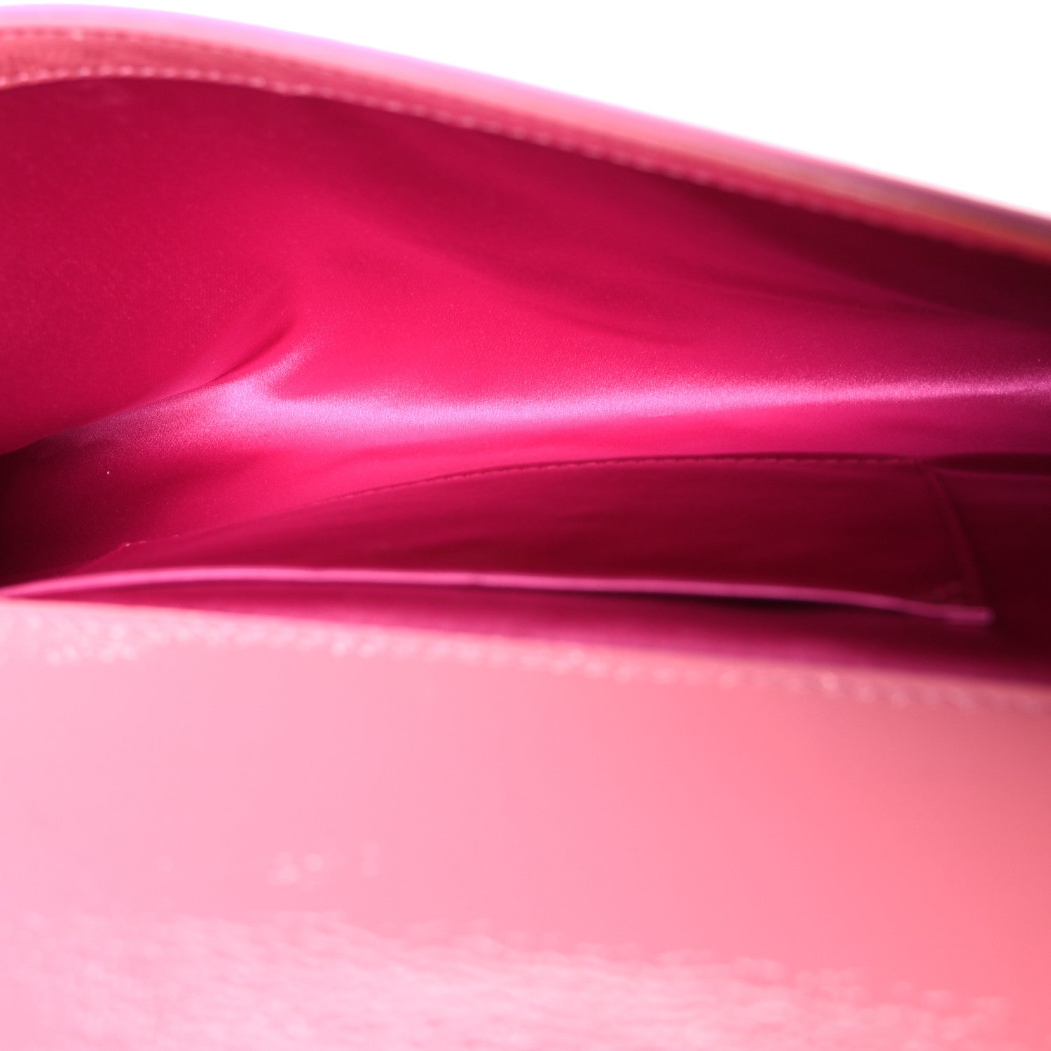 Textured Patent Large Belle De Jour Clutch Indian Pink
