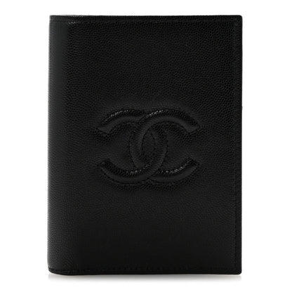Caviar Timeless Passport Holder Black