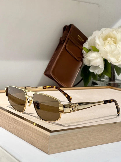 2024 a CELINE ovals Triomphe Metal CL 40281 U Sunglasses ✨