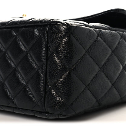 Caviar Quilted XXL Travel Flap Bag Black