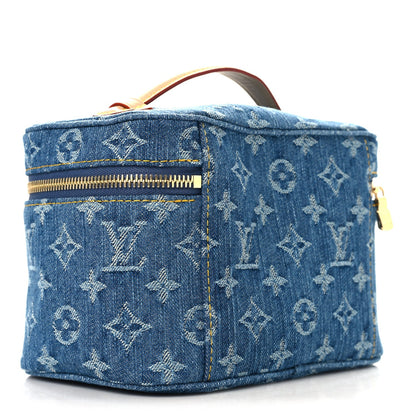 Monogram Denim Nice Mini Blue Blue