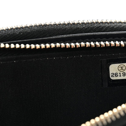 Lambskin Quilted Small Boy Clutch With Chain Black