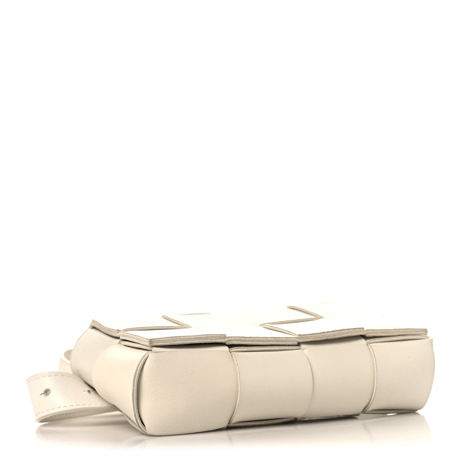 Nappa Maxi Intreccio The Belt Cassette Bag White