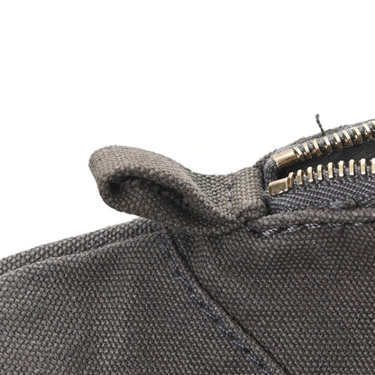 Cotton Canvas Mini Bolide Travel Cosmetic Pouch Gris