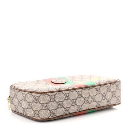 GG Supreme Monogram Azalea Calfskin Fake/Not Small Retro Interlocking G Belt Bag 90 36 Beige Ebony Brown Sugar