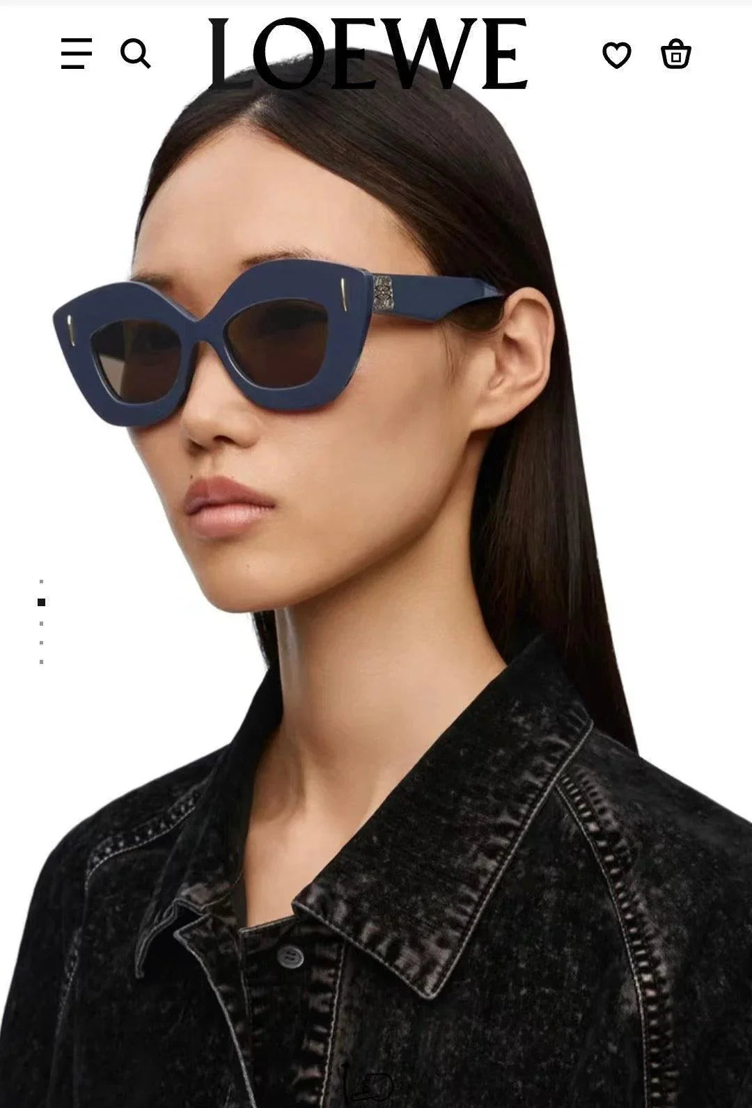 LOEWE Butterfly Inflated Round-Frame Acetate  40127 Sunglasses ✨