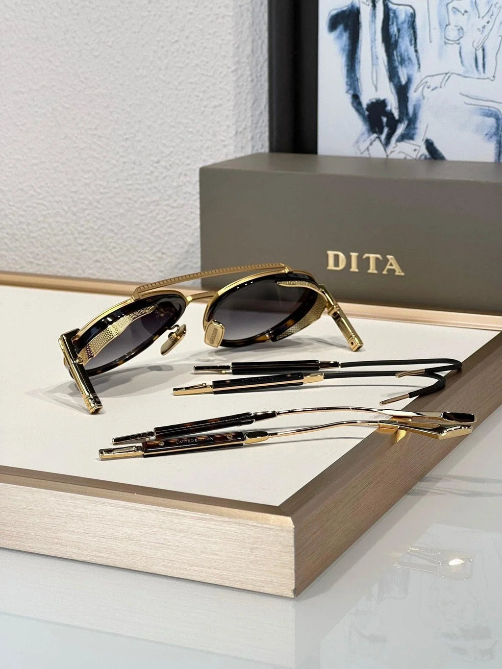 Dita Eyewear  Dita Epiluxury EPLX.4 DES 004 01 Interchangeable Sides Limited Edition Polarised Sunglasses 🔱