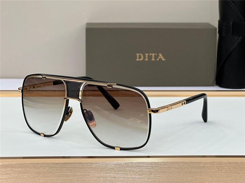 DITA MACH-FIVE Rose Gold-Gold-Brown Unisex Clear Sunglasses 🔱