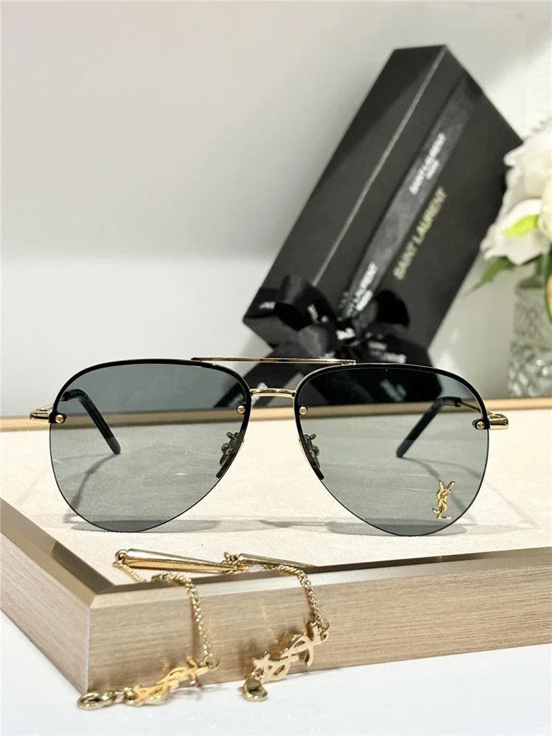 YSL Saint Laurent 11M Classic Sun Aviator Unisex Sunglasses ✨