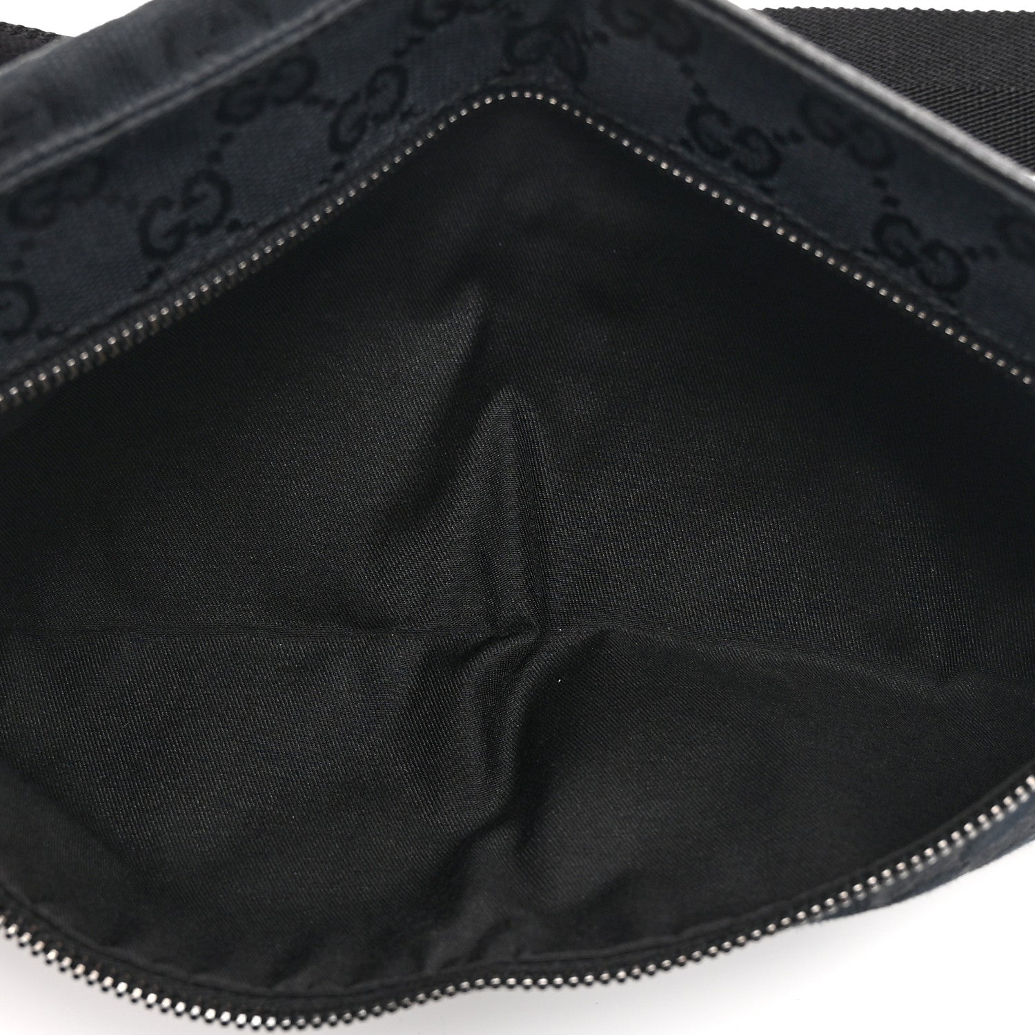 GG Monogram Double Pocket Belt Bag Black