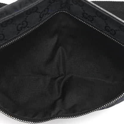 GG Monogram Double Pocket Belt Bag Black