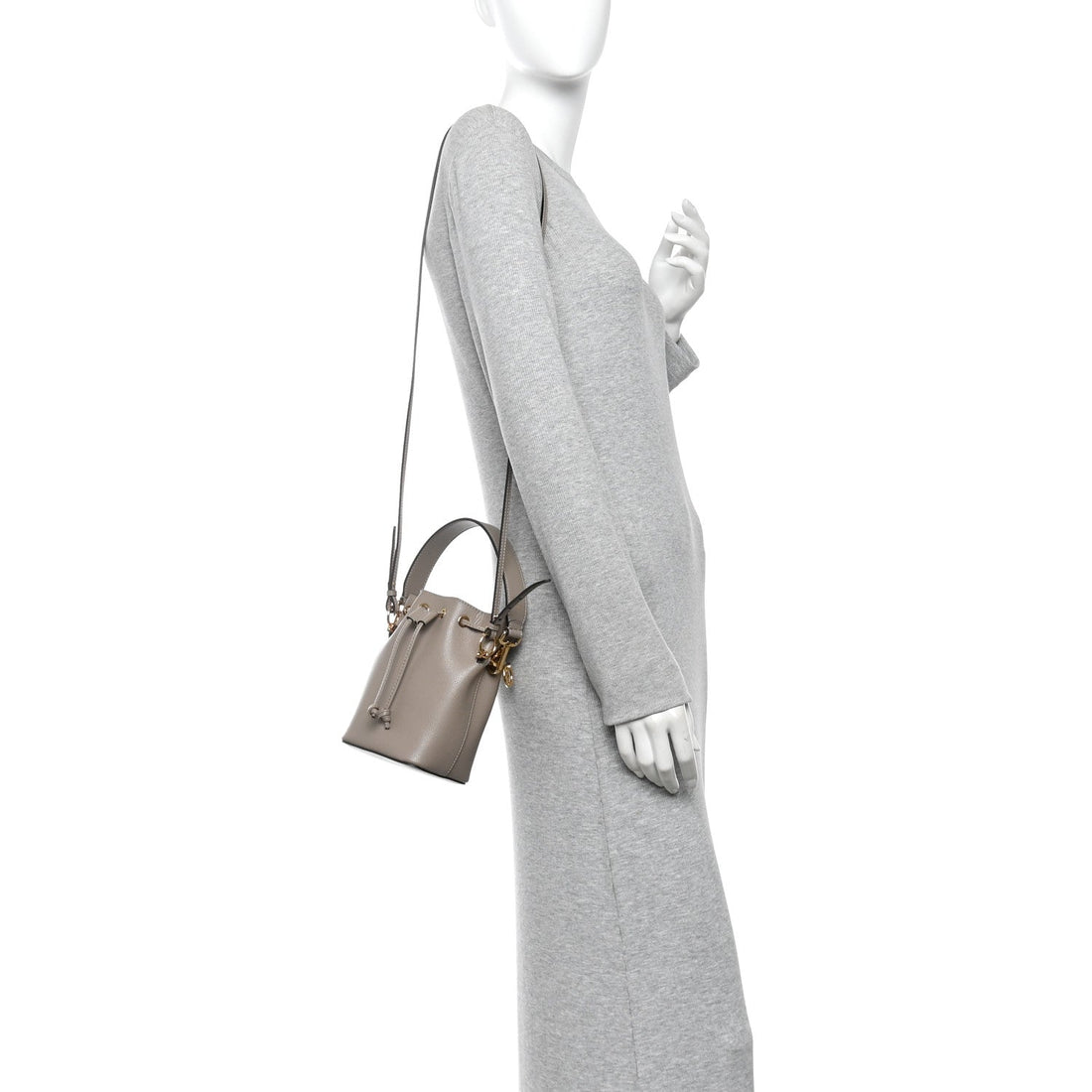 Vitello Cruise F is Fendi Mini Mon Tresor Bucket Bag Tortora