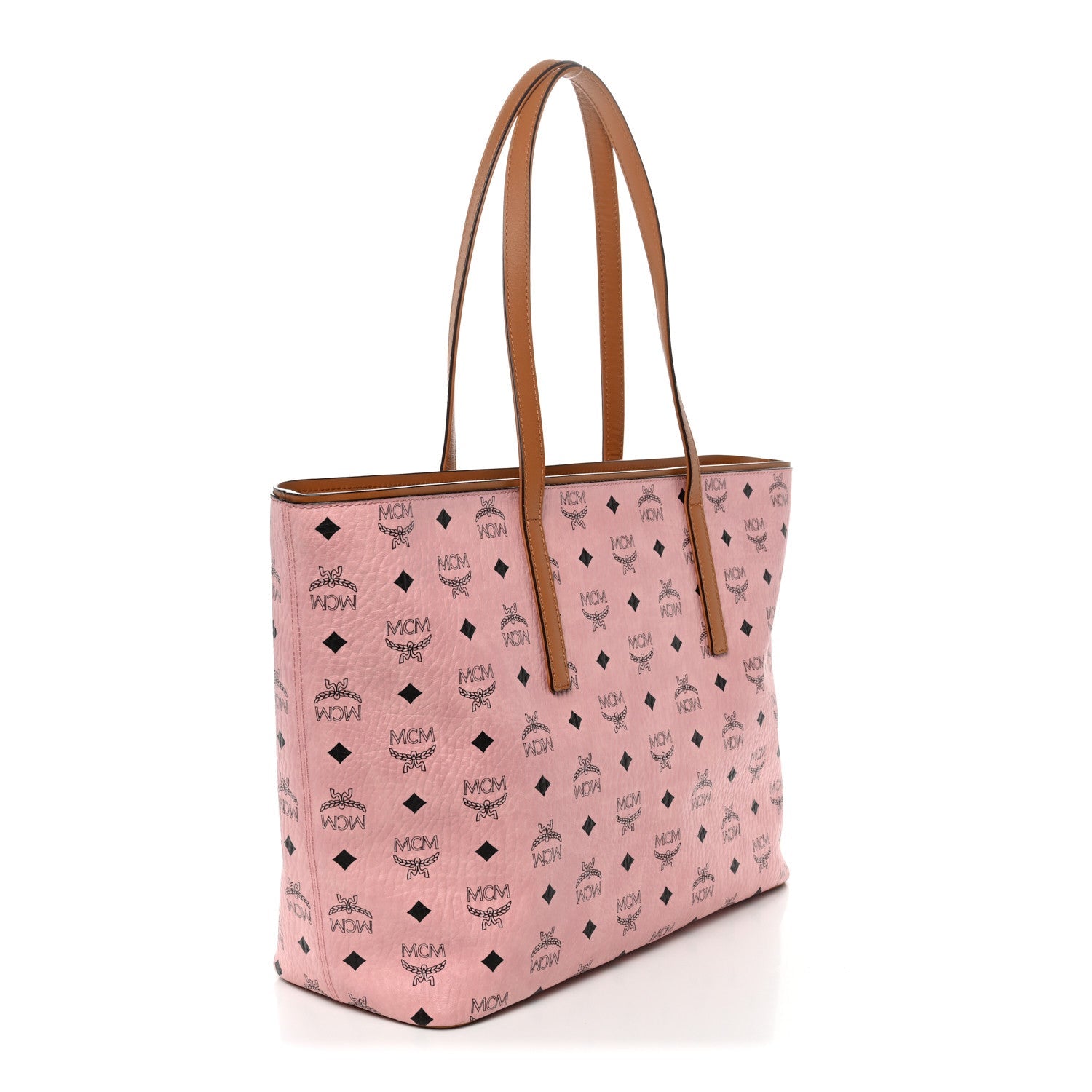 Visetos Medium Anya Zip Top Shopper Tote Soft Pink