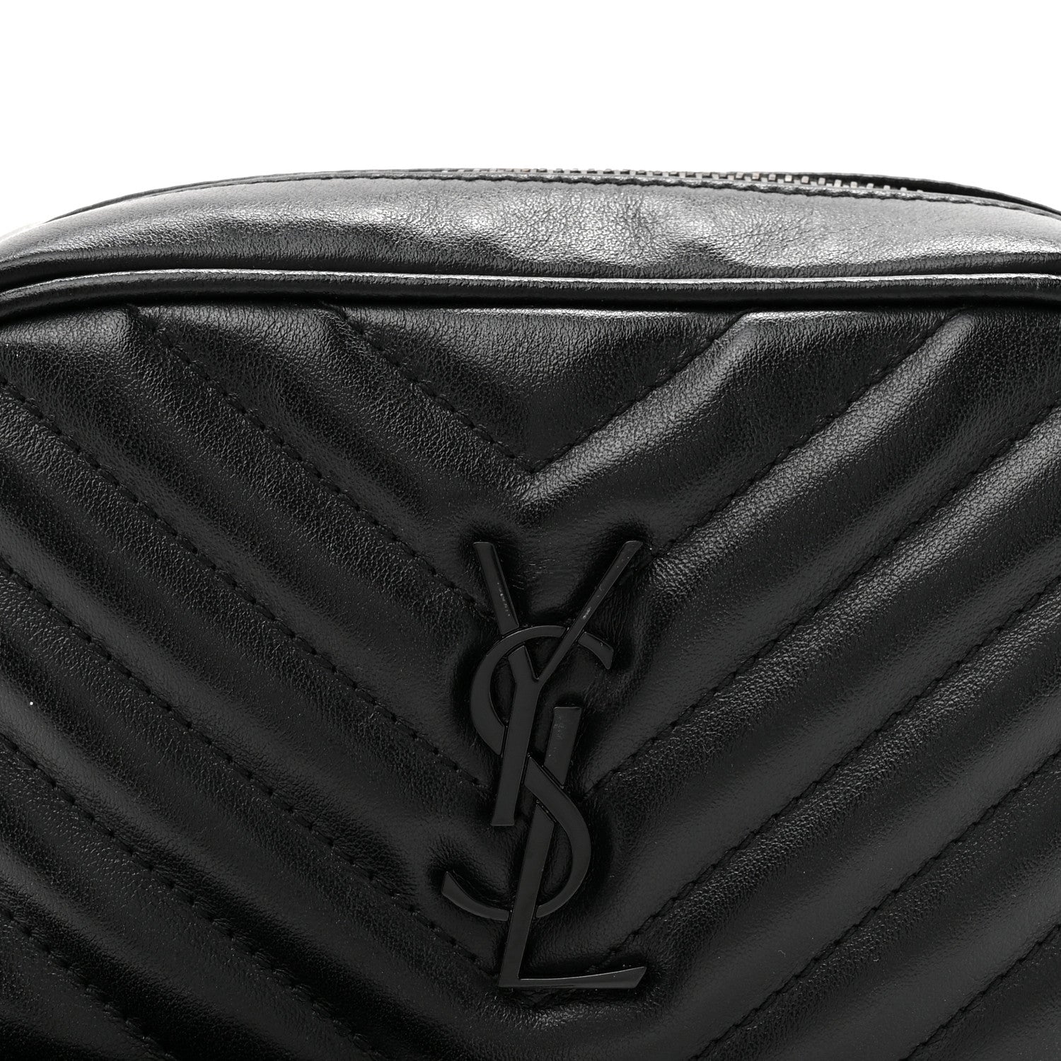 Calfskin Matelasse Monogram Lou Belt Bag Black