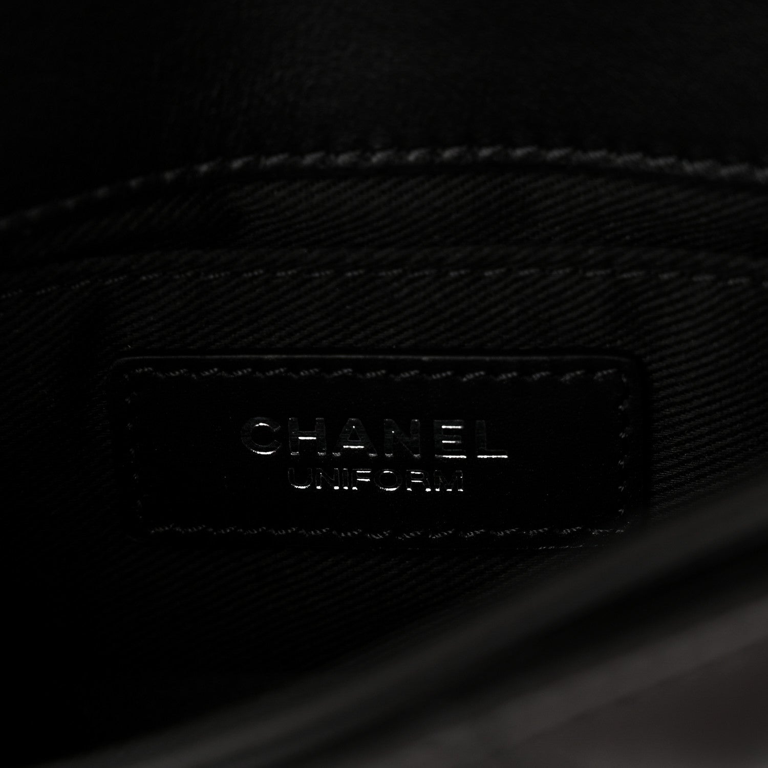 Calfskin Quilted CC Uniform Flap Belt Bag Black