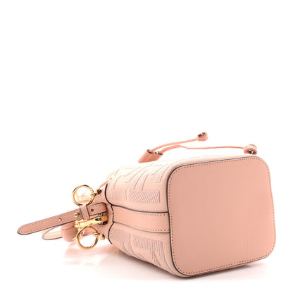 Canvas Nappa F is Fendi FF Embroidered Mini Mon Tresor Bucket Bag Baby Pink