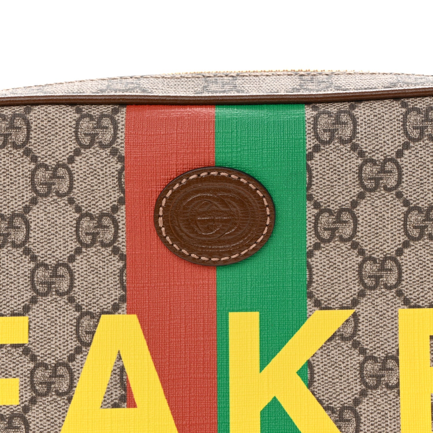 GG Supreme Monogram Azalea Calfskin Fake/Not Small Retro Interlocking G Belt Bag 90 36 Beige Ebony Brown Sugar