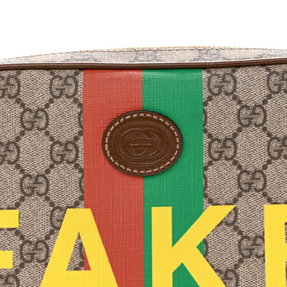 GG Supreme Monogram Azalea Calfskin Fake/Not Small Retro Interlocking G Belt Bag 90 36 Beige Ebony Brown Sugar