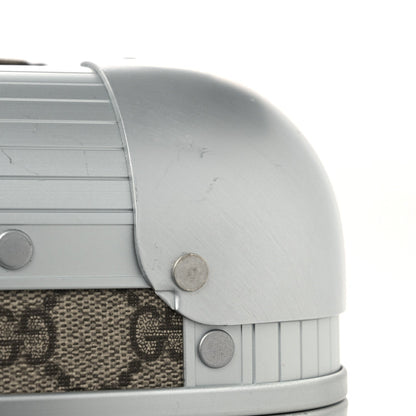 GG Supreme Monogram Aluminum Porter Beauty Case Silver