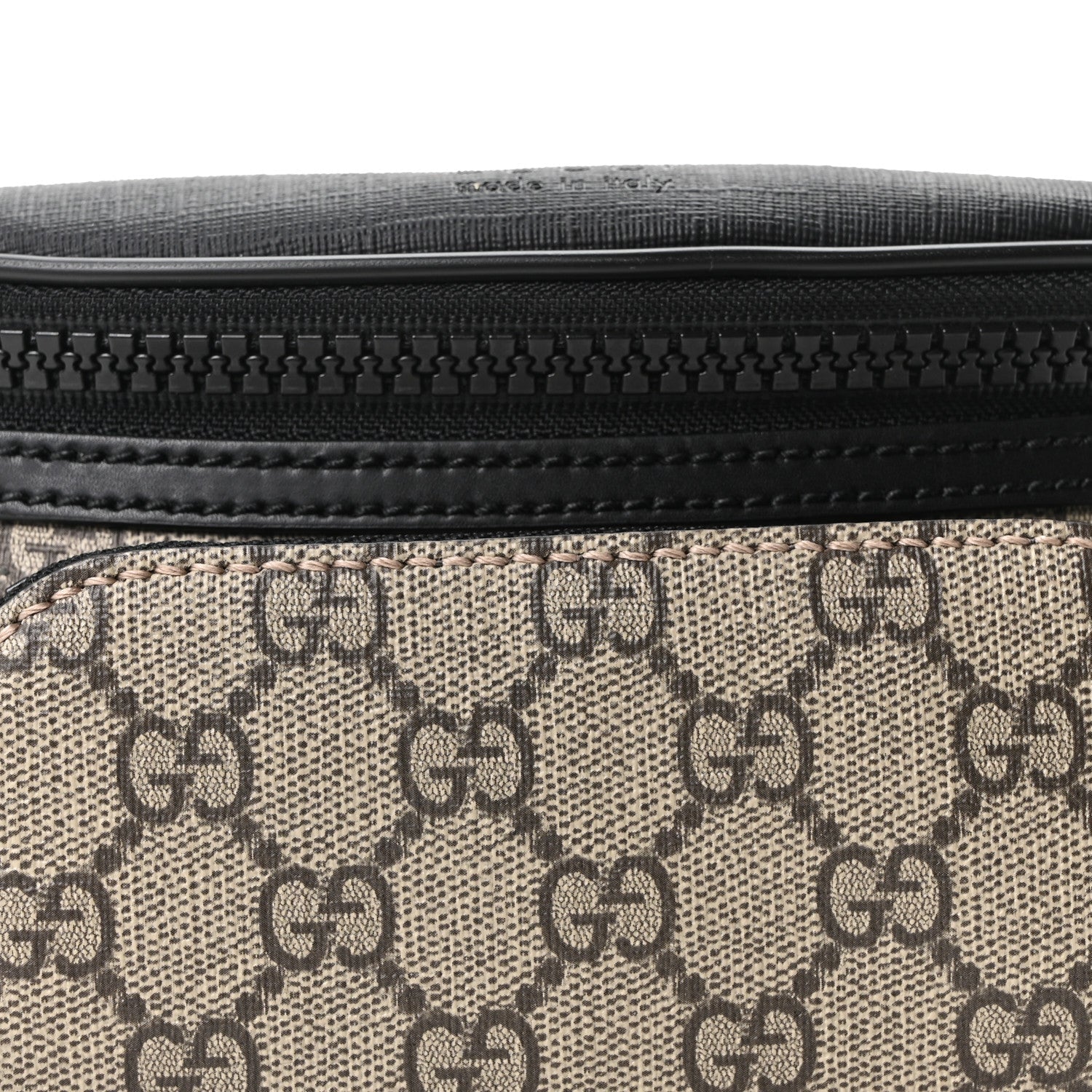 GG Supreme Monogram Belt Bag Black